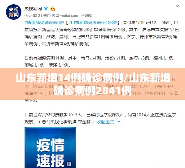 山东新增14例确诊病例/山东新增确诊病例2841例