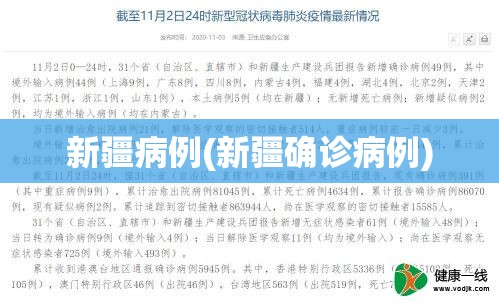新疆病例(新疆确诊病例)