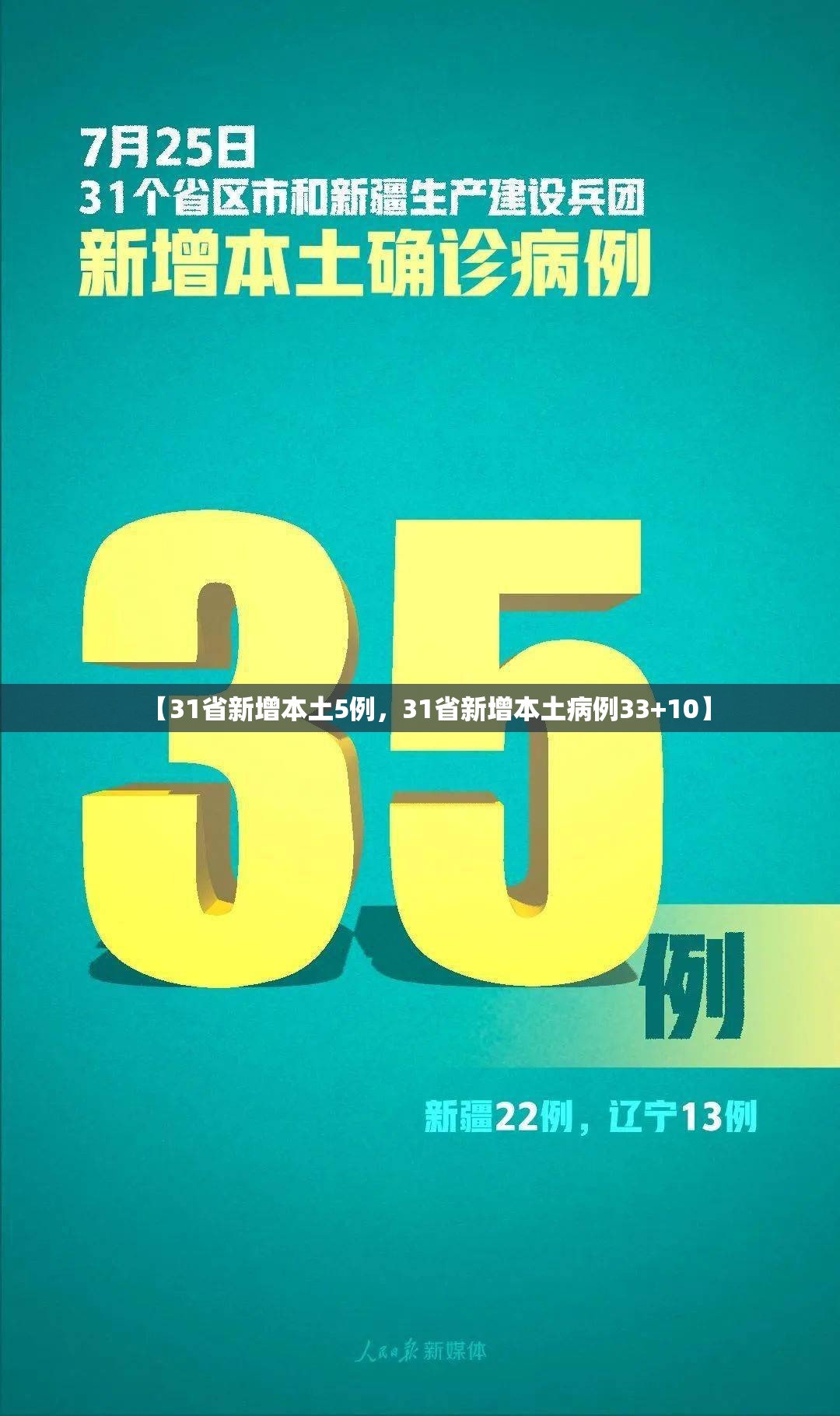 【31省新增本土5例，31省新增本土病例33+10】