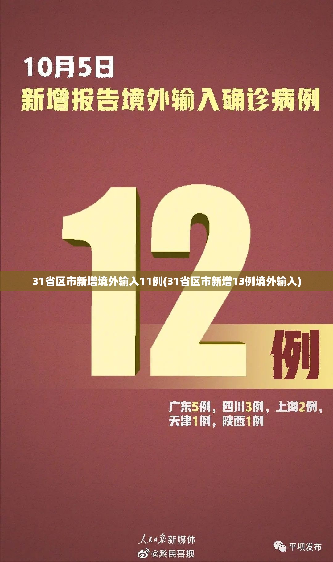 31省区市新增境外输入11例(31省区市新增13例境外输入)
