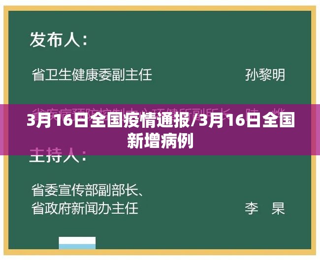 3月16日全国疫情通报/3月16日全国新增病例