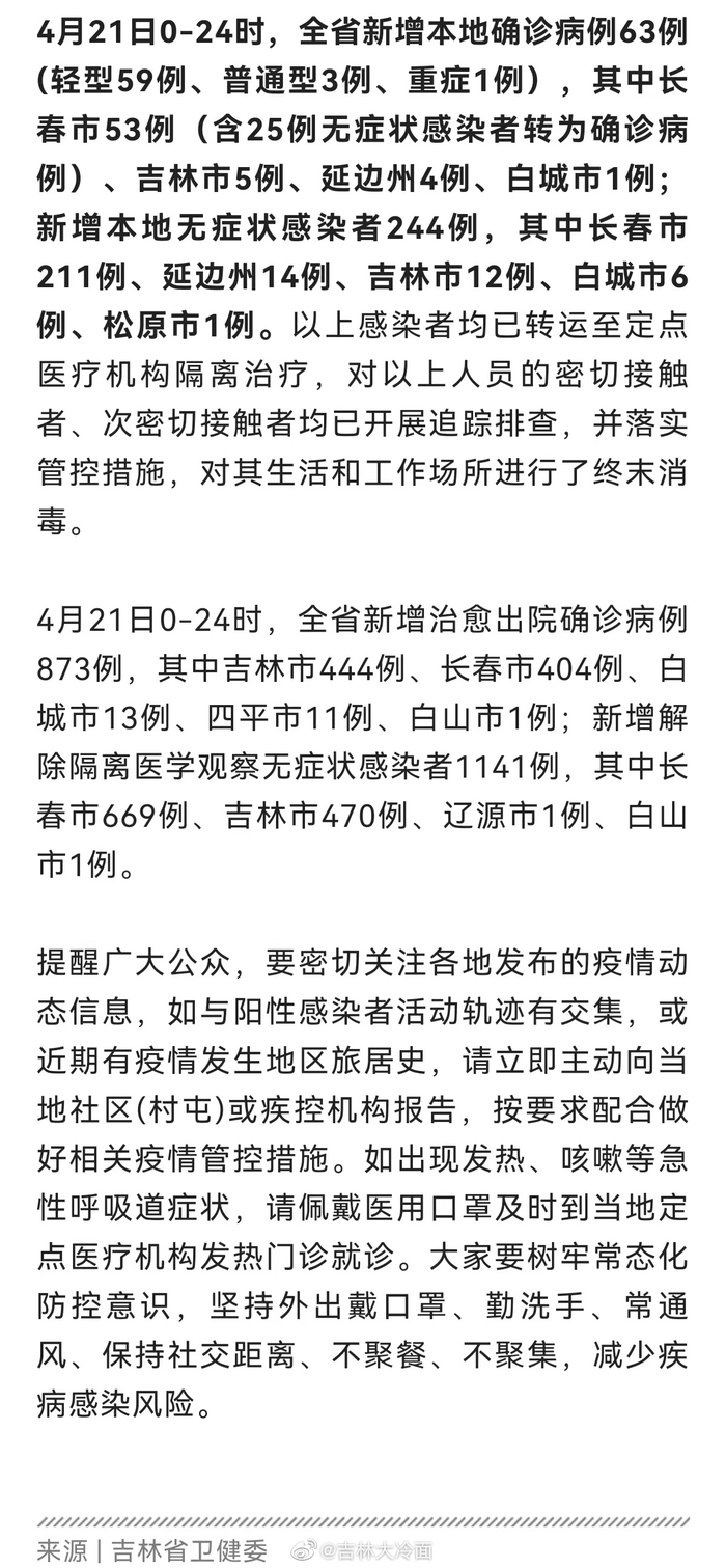 【吉林新增8例确诊2例无症状，吉林新增确诊本地33例无症状6例】