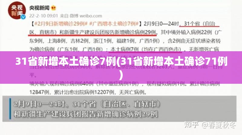 31省新增本土确诊7例(31省新增本土确诊71例)
