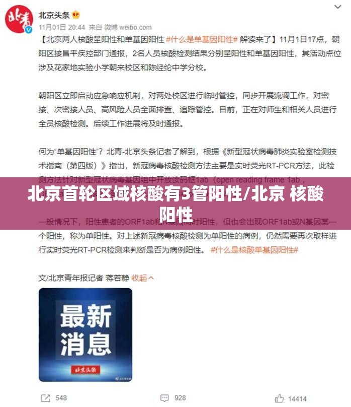北京首轮区域核酸有3管阳性/北京 核酸阳性