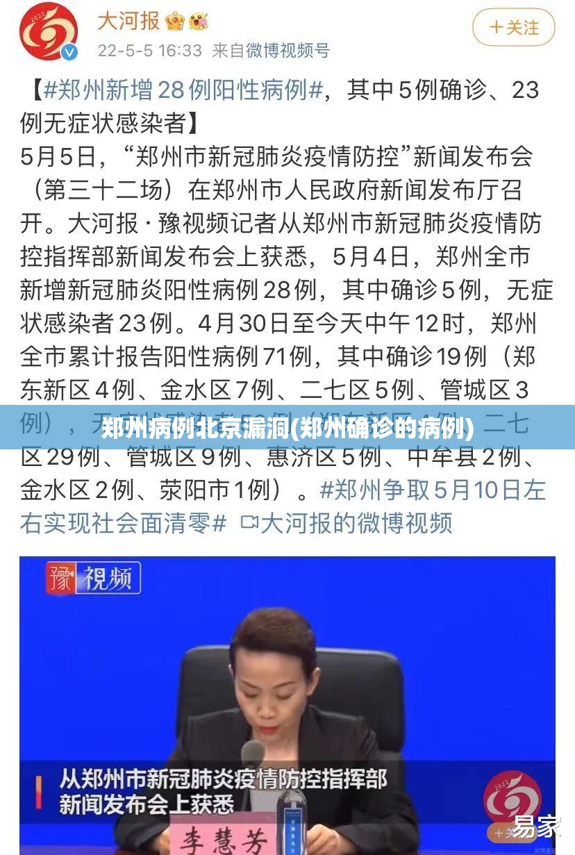 郑州病例北京漏洞(郑州确诊的病例)
