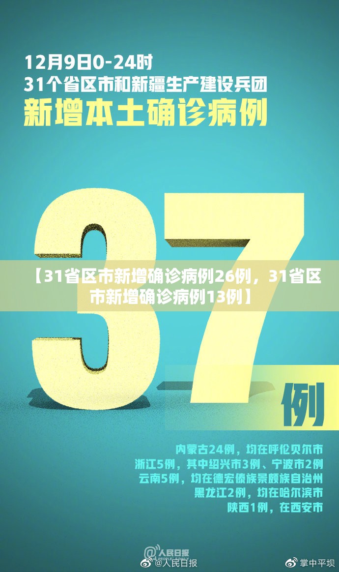 【31省区市新增确诊病例26例，31省区市新增确诊病例13例】