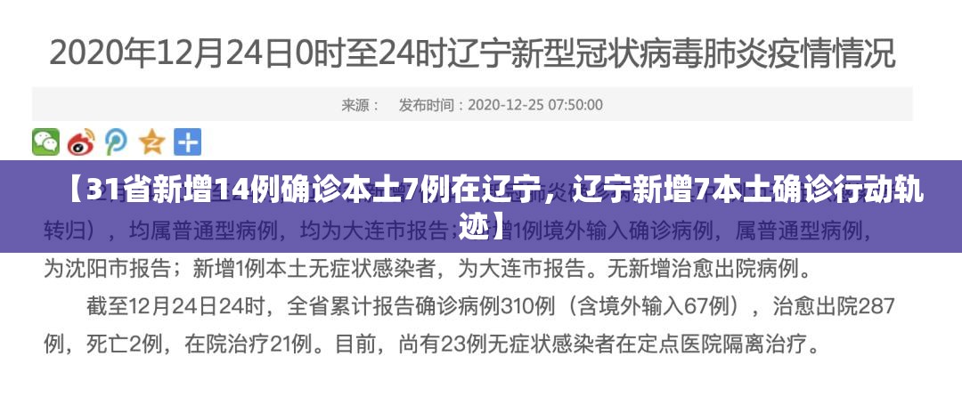 【31省新增14例确诊本土7例在辽宁，辽宁新增7本土确诊行动轨迹】