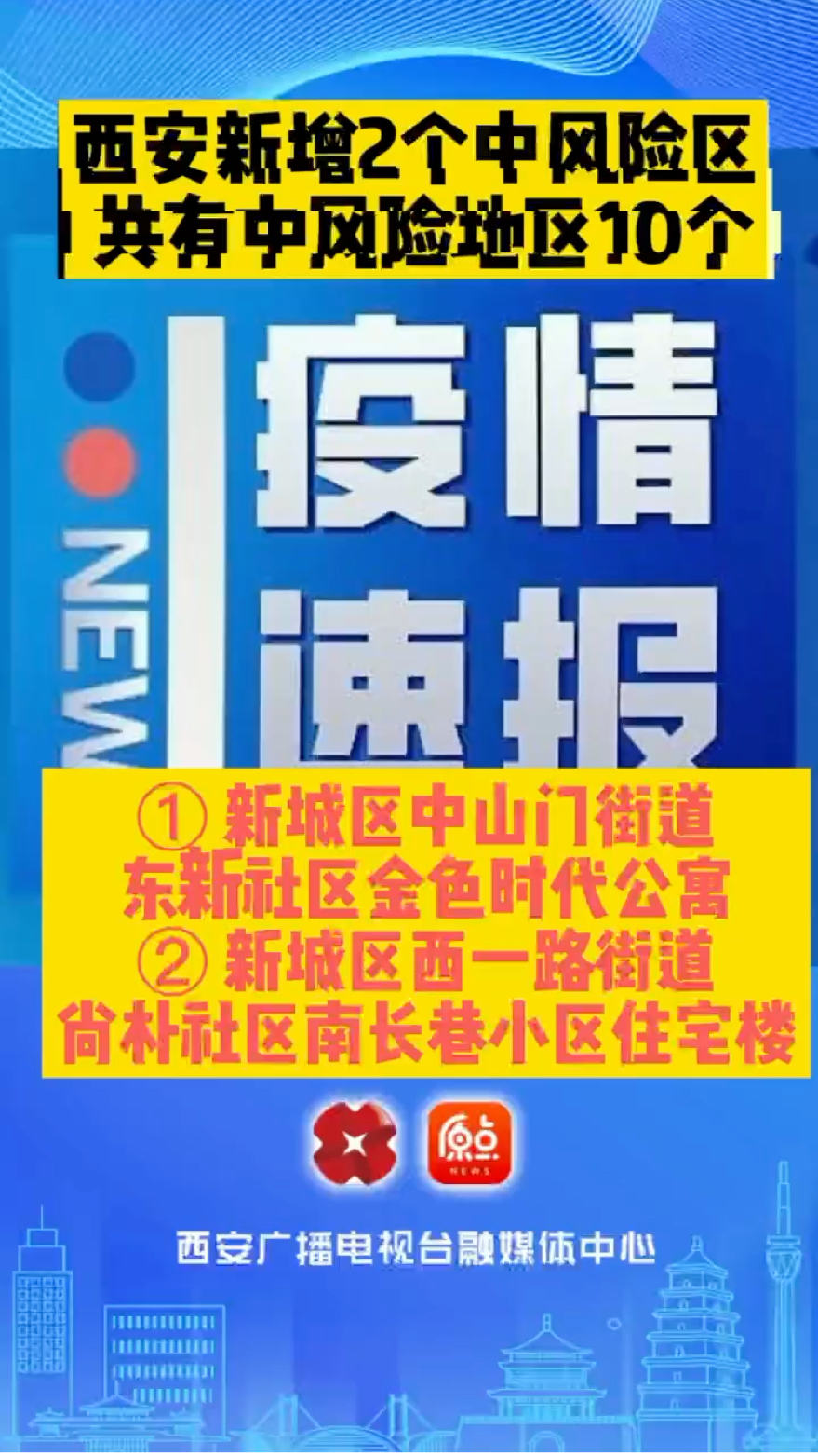 【西安新增4个中风险地区，西安新增4个中风险地区是哪里】