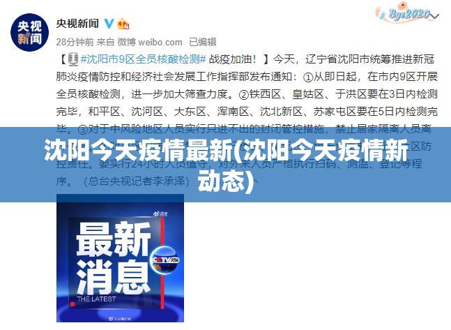 沈阳今天疫情最新(沈阳今天疫情新动态)