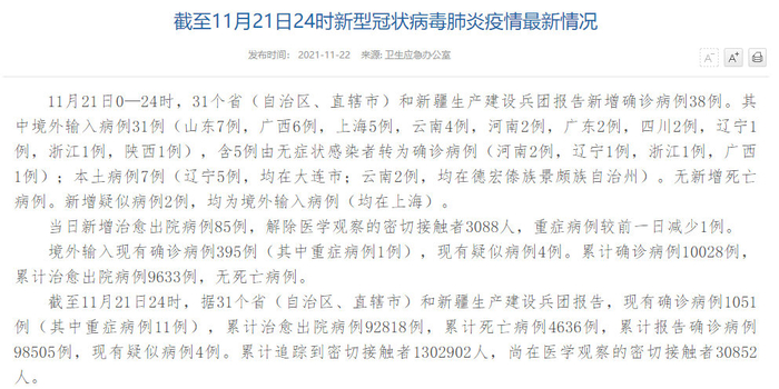 31省区市新增境外输入13例/31省区市新增境外输入确诊17例