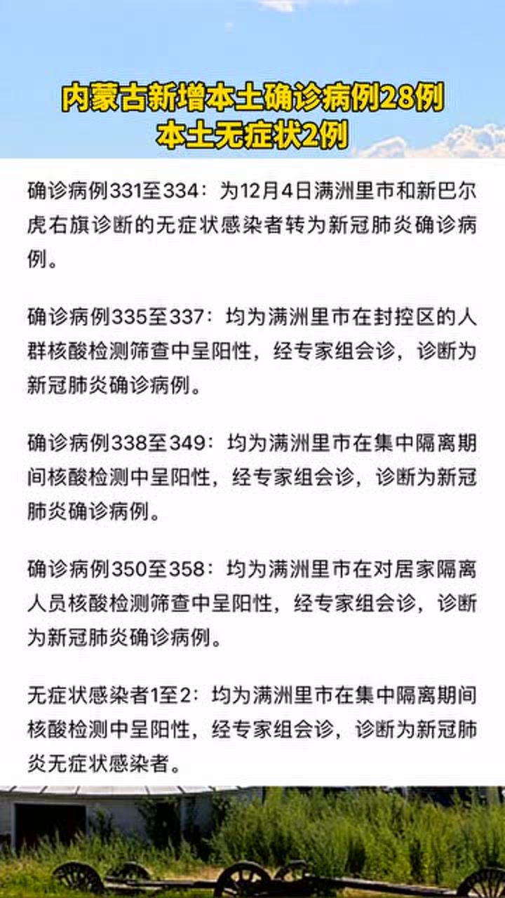 内蒙古昨日新增本土确诊61例/内蒙古昨日新增病例情况