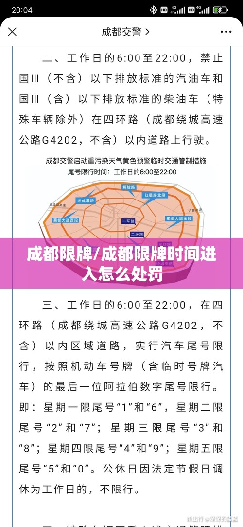 成都限牌/成都限牌时间进入怎么处罚