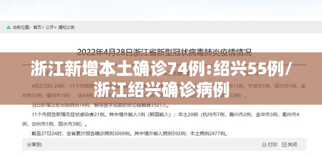浙江新增本土确诊74例:绍兴55例/浙江绍兴确诊病例 浙江新增本土确诊74例:绍兴55例/浙江绍兴确诊病例