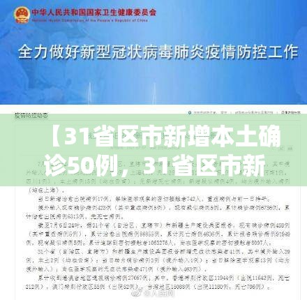 【31省区市新增本土确诊50例，31省区市新增确诊144例 本土126例】