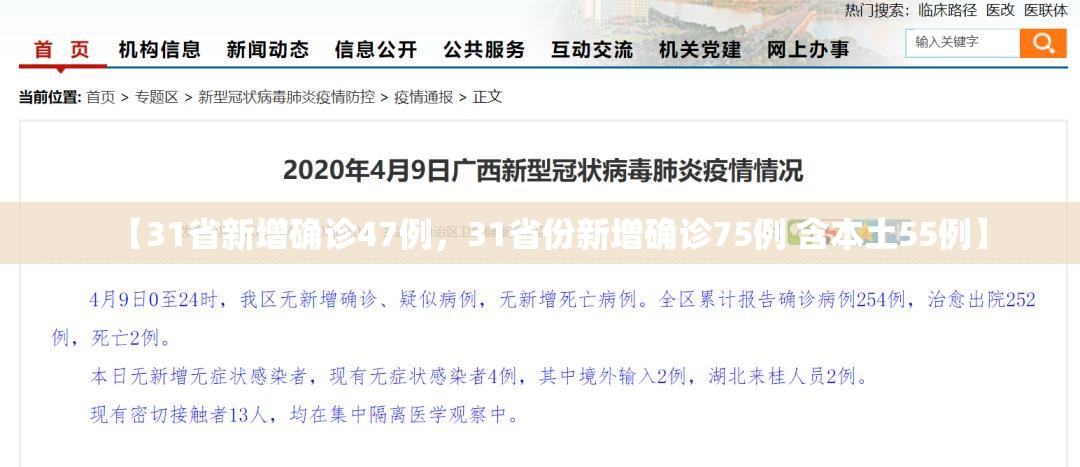 【31省新增确诊47例，31省份新增确诊75例 含本土55例】