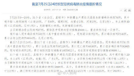【31省新增确诊47例，31省份新增确诊75例 含本土55例】