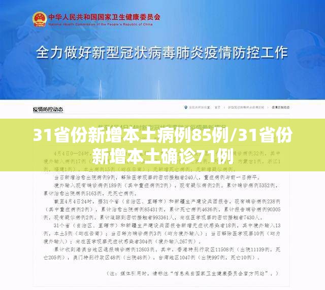 31省份新增本土病例85例/31省份新增本土确诊71例