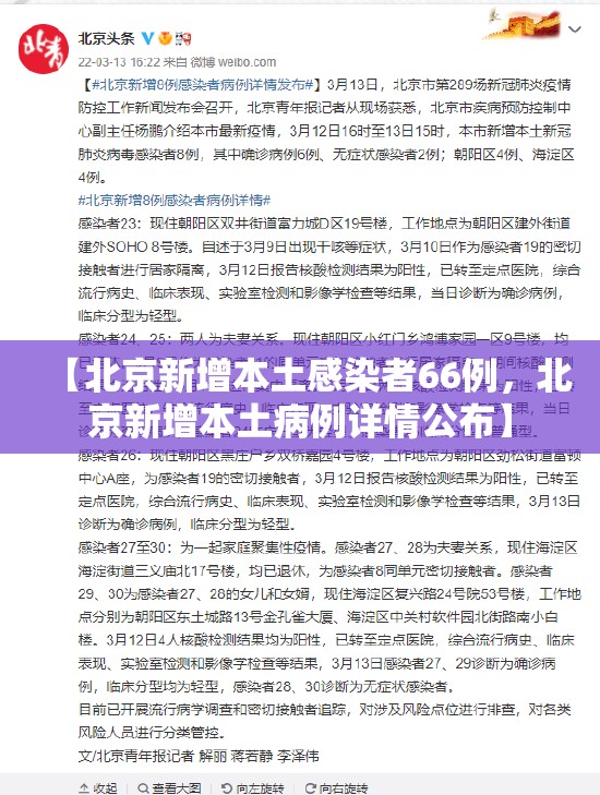 【北京新增本土感染者66例，北京新增本土病例详情公布】