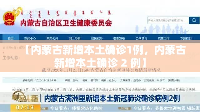 【内蒙古新增本土确诊1例，内蒙古新增本土确诊 2 例】