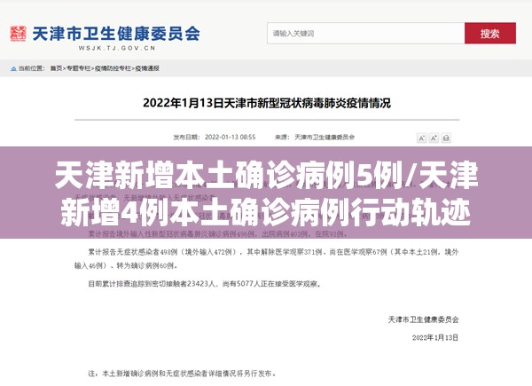 天津新增本土确诊病例5例/天津新增4例本土确诊病例行动轨迹