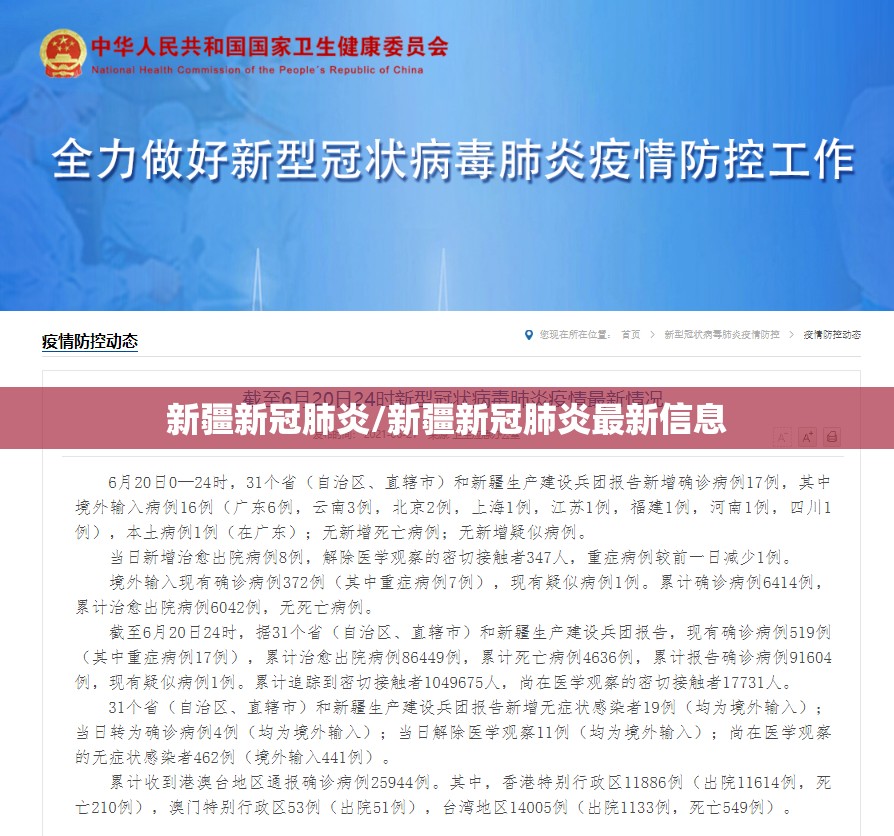 新疆新冠肺炎/新疆新冠肺炎最新信息