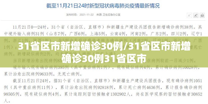 31省区市新增确诊30例/31省区市新增确诊30例31省区市