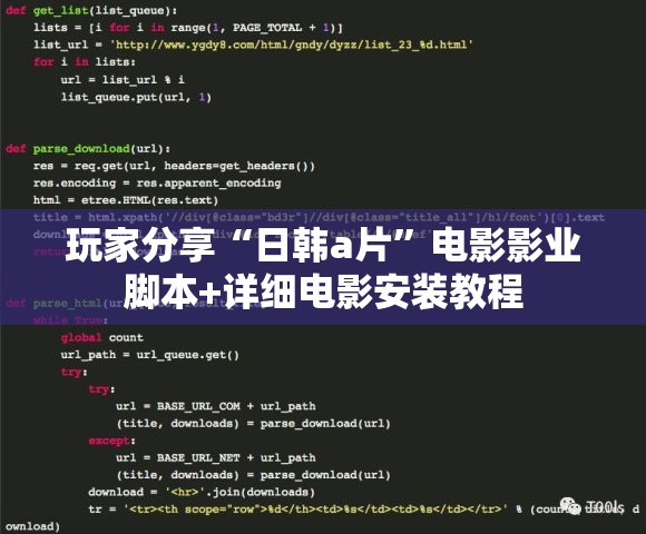 玩家分享“日韩a片”电影影业脚本+详细电影安装教程