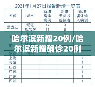哈尔滨新增20例/哈尔滨新增确诊20例