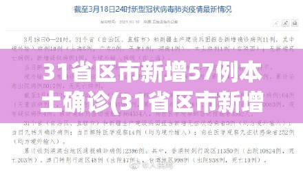 31省区市新增57例本土确诊(31省区市新增本土确诊病例30例) 31省区市新增57例本土确诊(31省区市新增本土确诊病例30例)