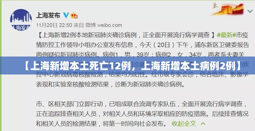 【上海新增本土死亡12例，上海新增本土病例2例】