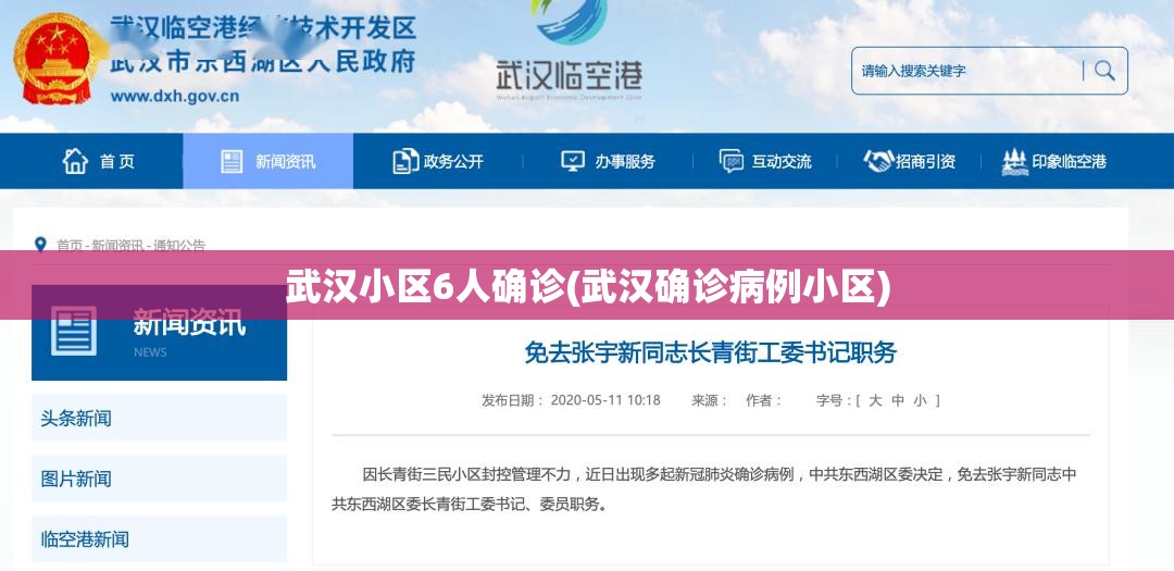武汉小区6人确诊(武汉确诊病例小区)