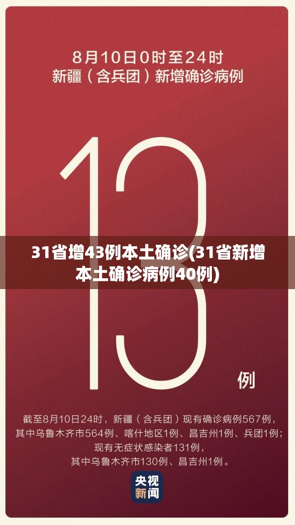 31省增43例本土确诊(31省新增本土确诊病例40例)