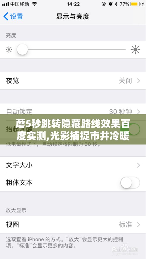 蘑5秒跳转隐藏路线效果百度实测,光影捕捉市井冷暖，镜头收纳世间所有温柔