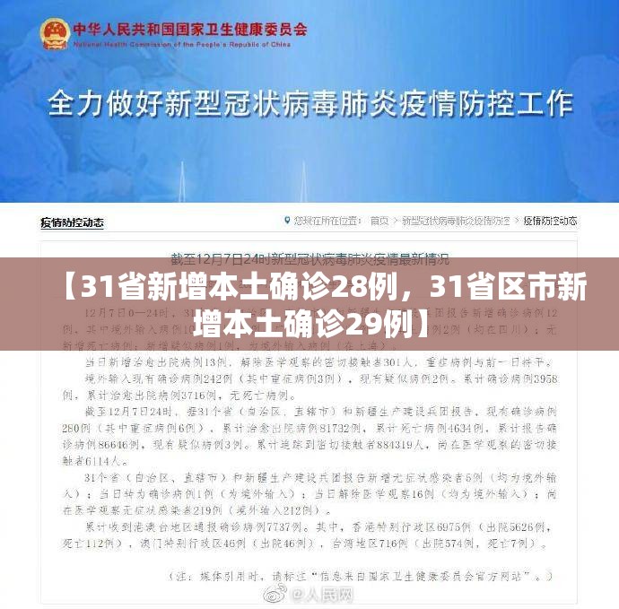 【31省新增本土确诊28例，31省区市新增本土确诊29例】