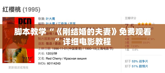 脚本教学“《刚结婚的夫妻》免费观看”详细电影教程