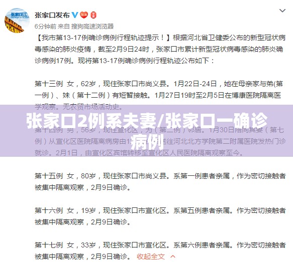 张家口2例系夫妻/张家口一确诊病例