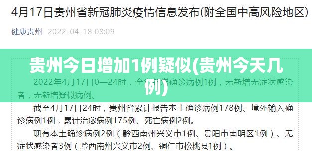 贵州今日增加1例疑似(贵州今天几例)