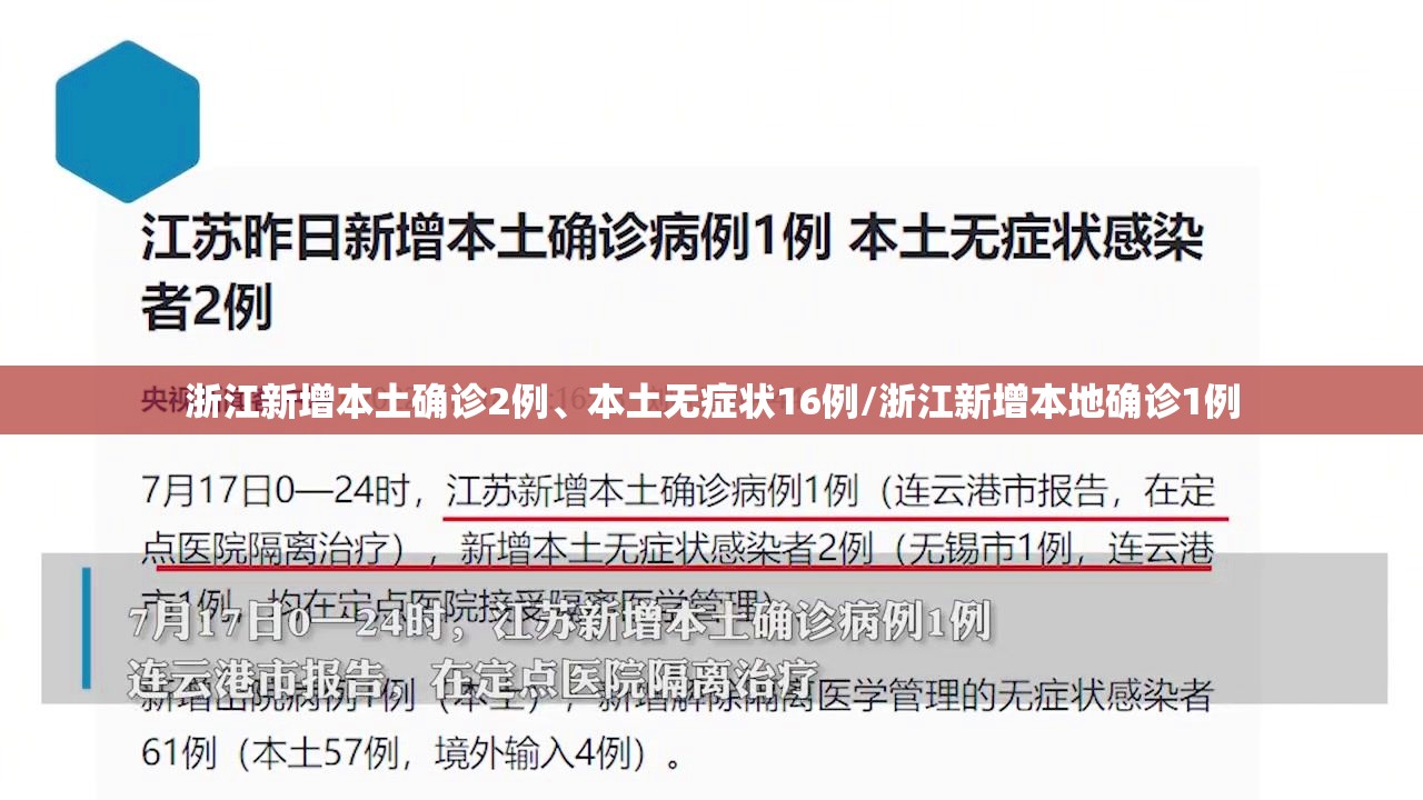 浙江新增本土确诊2例、本土无症状16例/浙江新增本地确诊1例