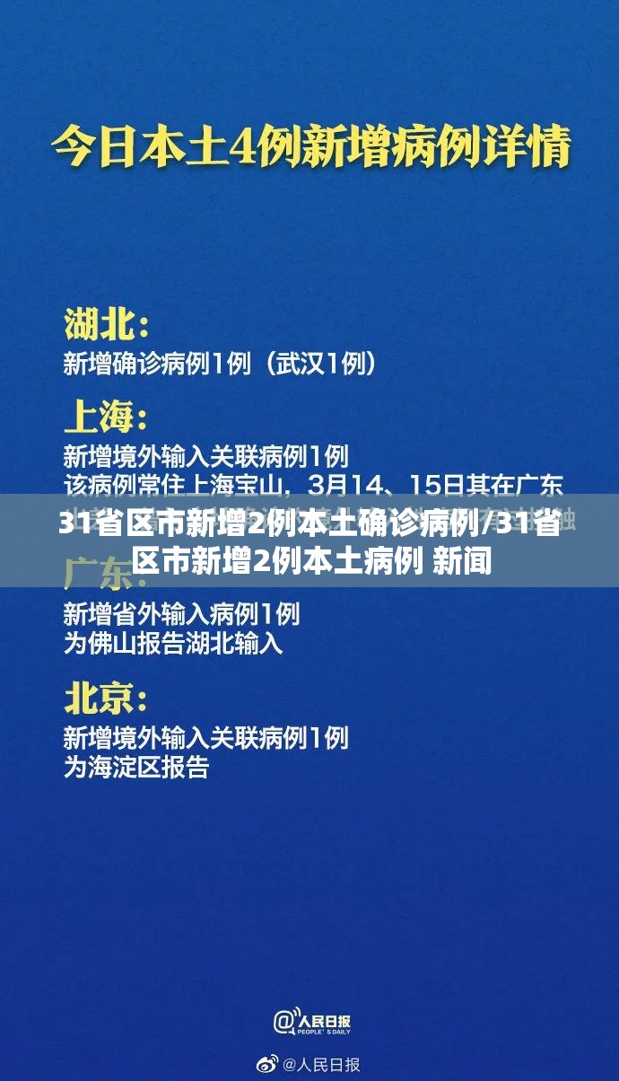 31省区市新增2例本土确诊病例/31省区市新增2例本土病例 新闻
