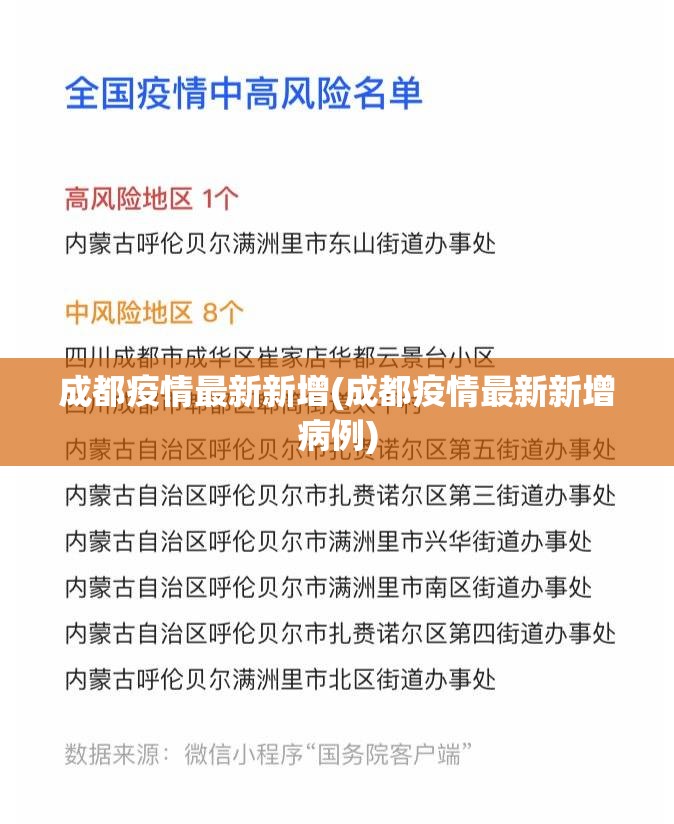成都疫情最新新增(成都疫情最新新增病例)