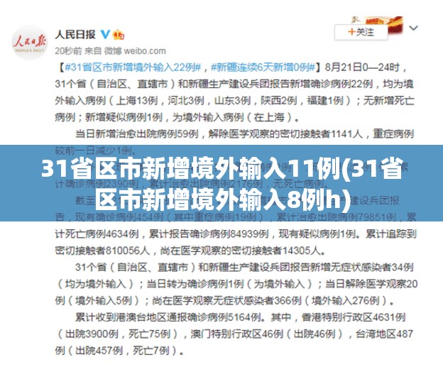 31省区市新增境外输入11例(31省区市新增境外输入8例h)