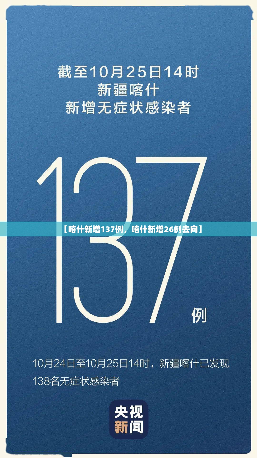 【喀什新增137例，喀什新增26例去向】