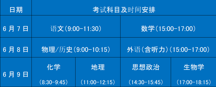 高考考试科目顺序和时间(2026高考考试科目顺序和时间)