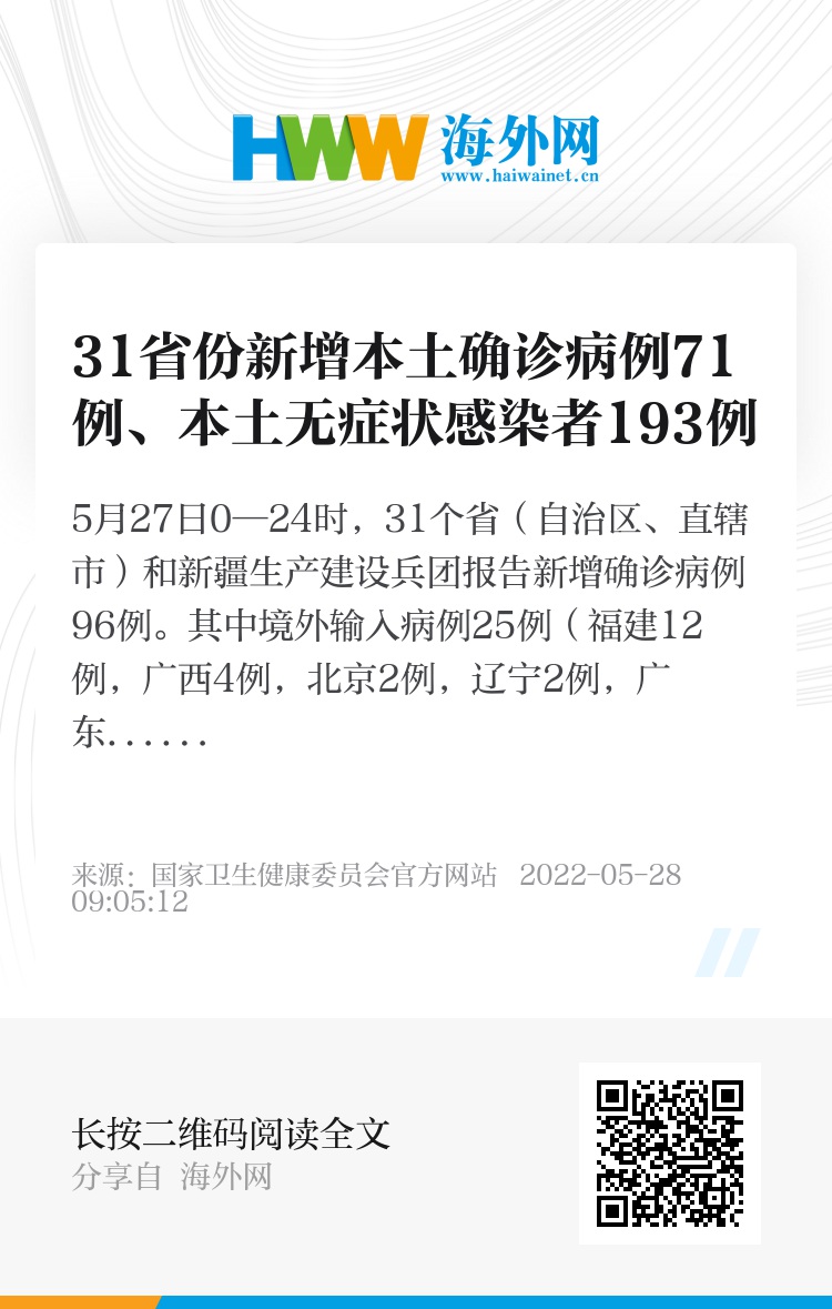 31省份新增本土13例(31省份新增本土确诊71例)